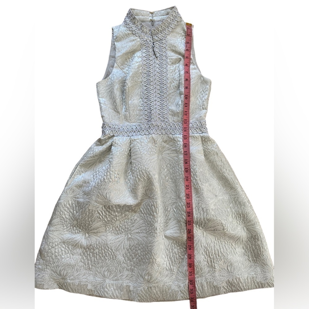 LILLY PULITZER 00 Franci Dress Seaside Grey Full Bloom Brocade NWT - Picture 12 of 16
